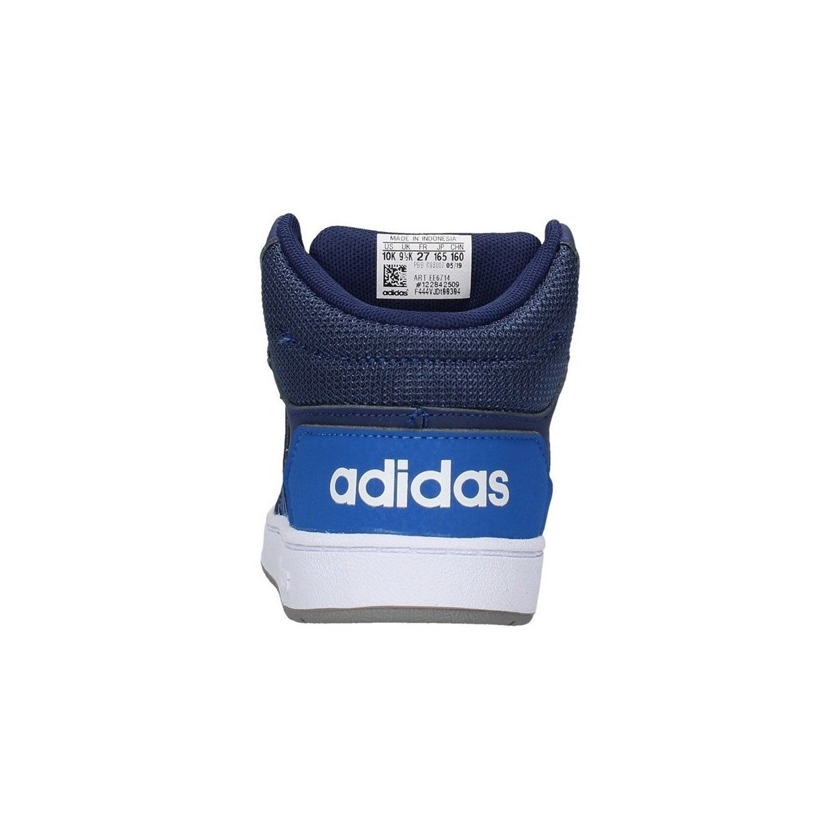 Sneakers Adidas "Hoops Mid 2.0" nere e blu da bambino
