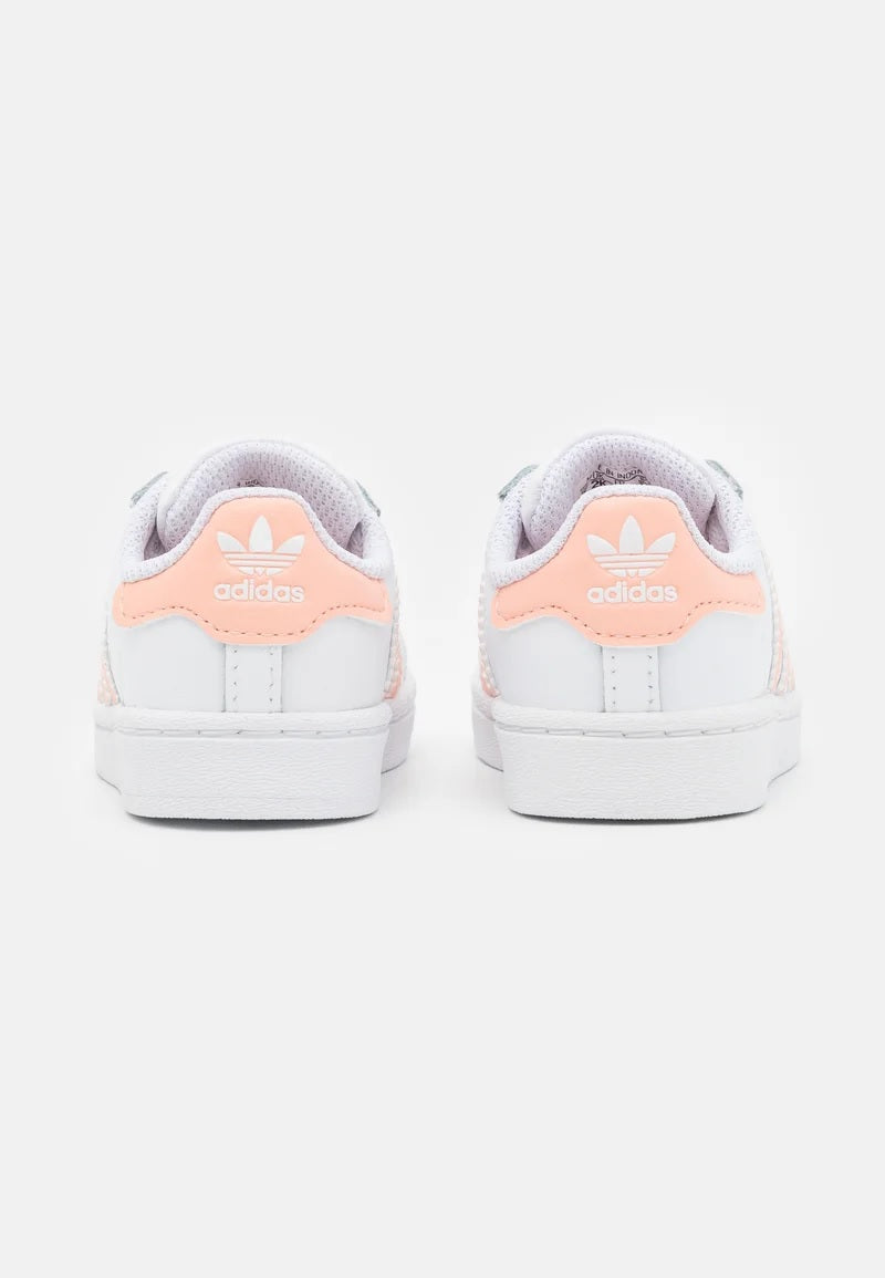 Sneakers "American Superstar" bianco e rosa da bambina