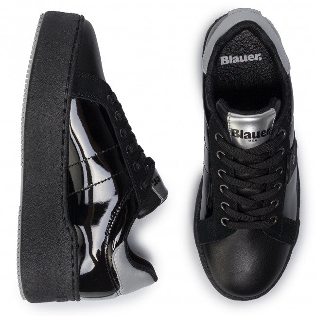 Sneakers Donna "Madeline02" Nere in Pelle