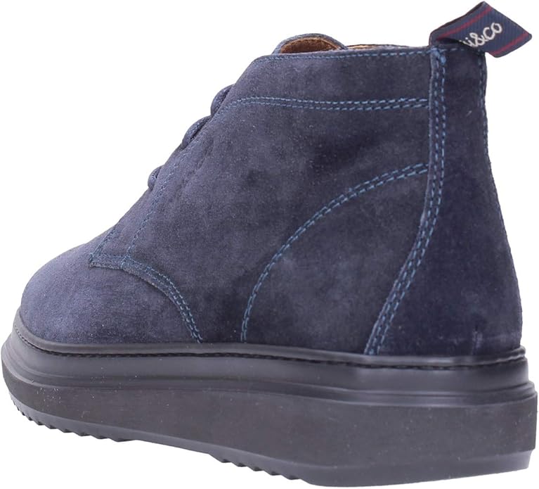 Polacchino da Uomo in Nabuk blu Scuro con Suola Leggera
