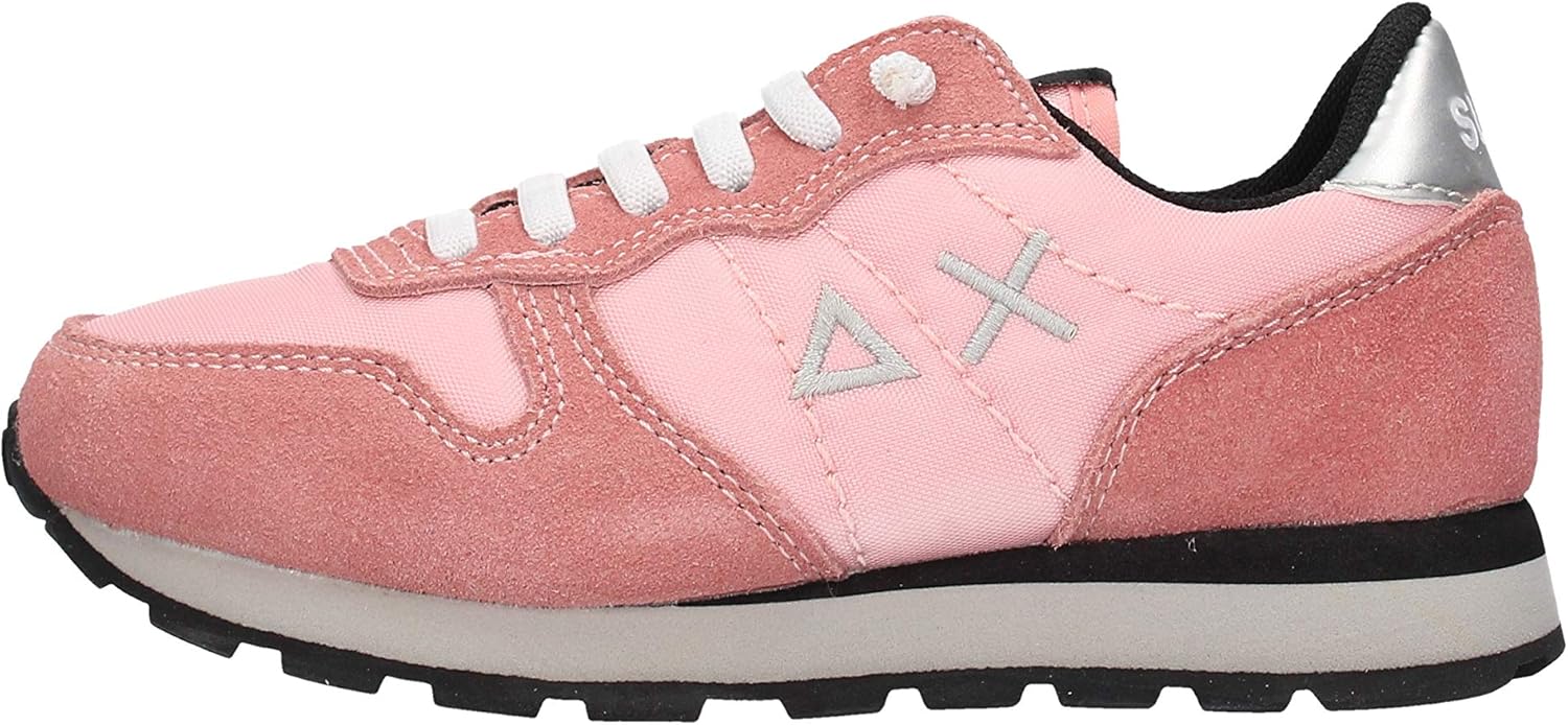 Sneaker Bambina "Ally Solid" con Tallone Laminato Argento