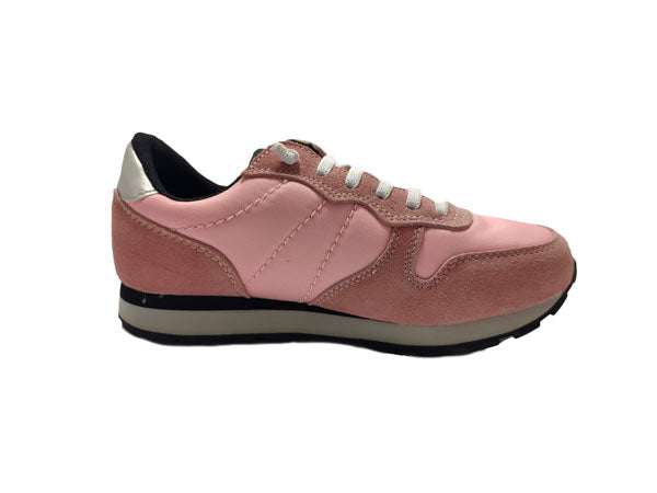 Sneaker Bambina "Ally Solid" con Tallone Laminato Argento