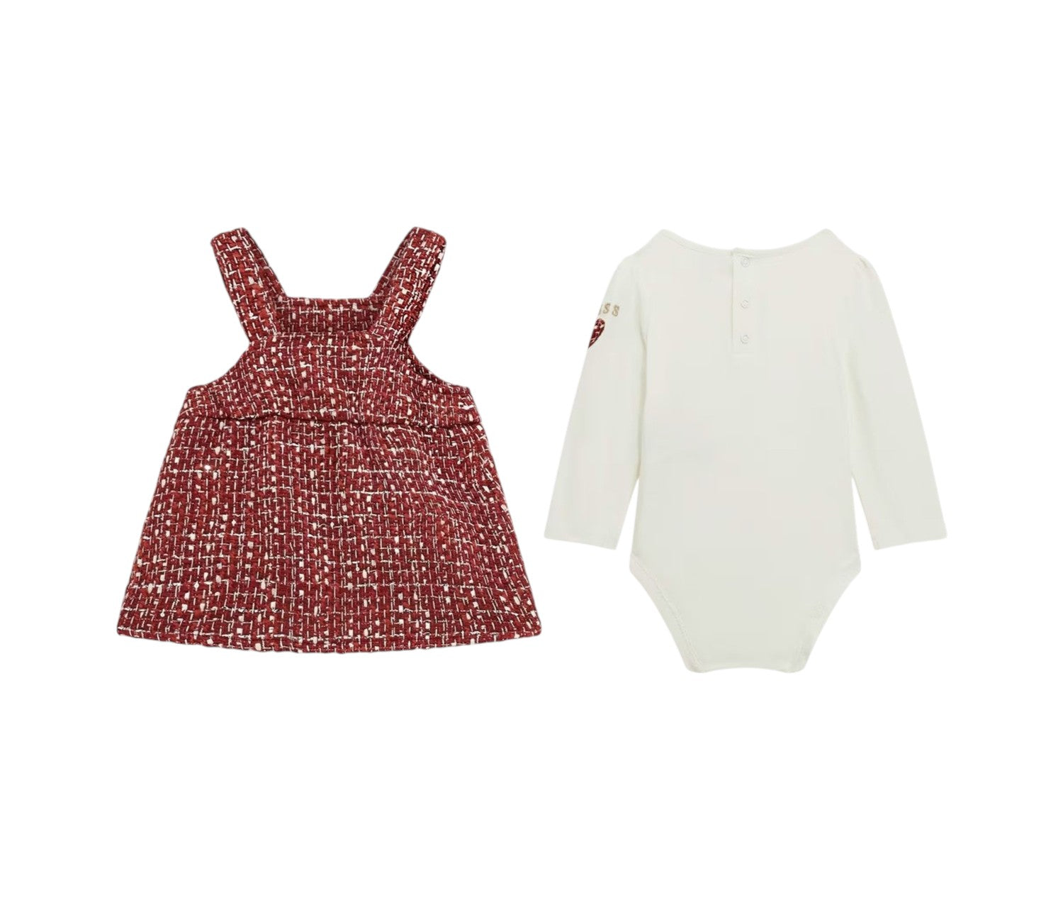 Completo 2 pz Guess bambina A0BG07J1 300 Rosso Bianco<BR/>