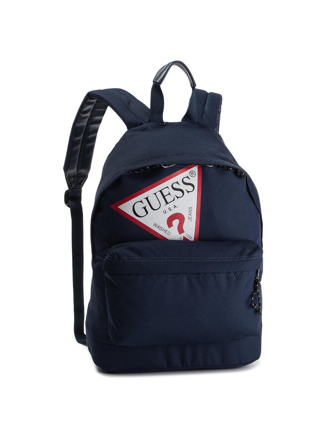 Zaino Guess Blu Scuro in Tessuto con Maxi Logo Frontale