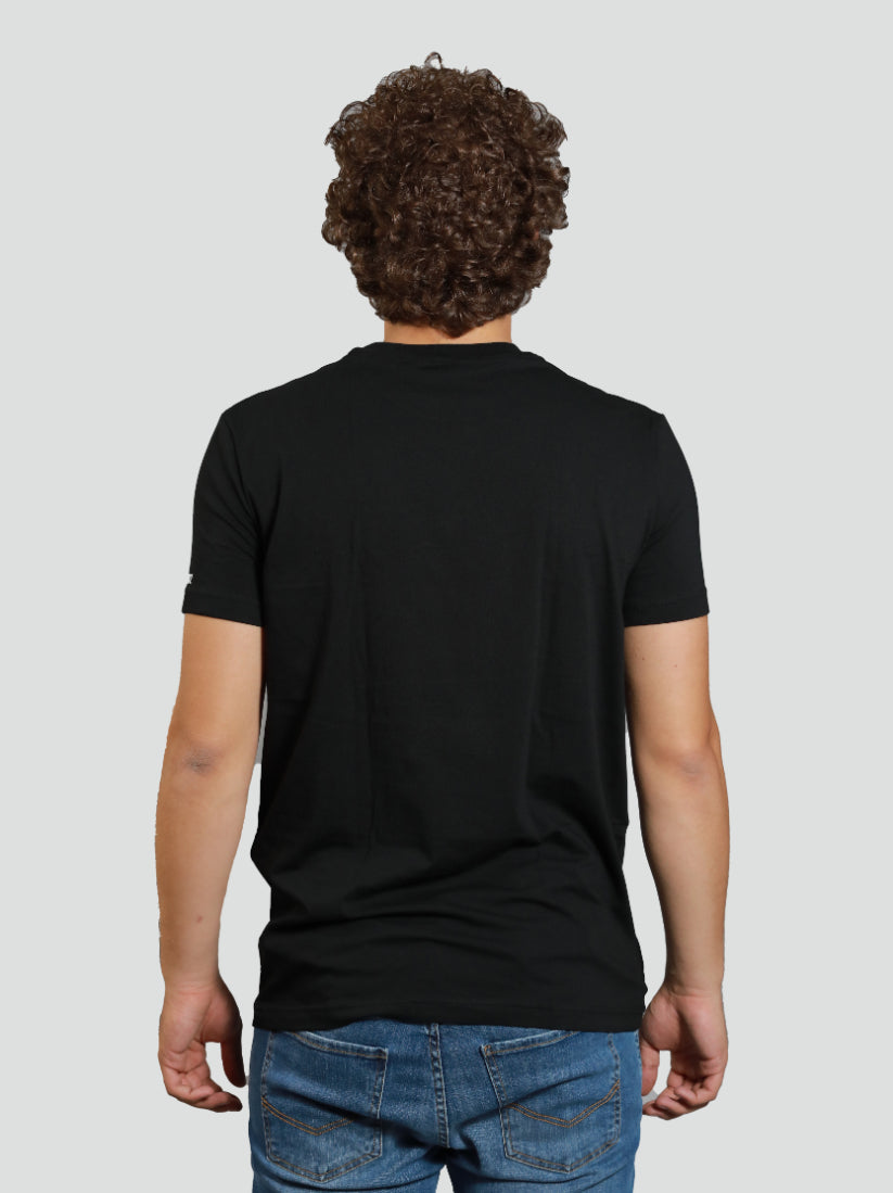 T-shirt Dsquared2 nera con Logo Minimal in Cotone