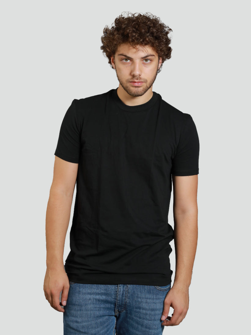 T-shirt Dsquared2 nera con Logo in Cotone