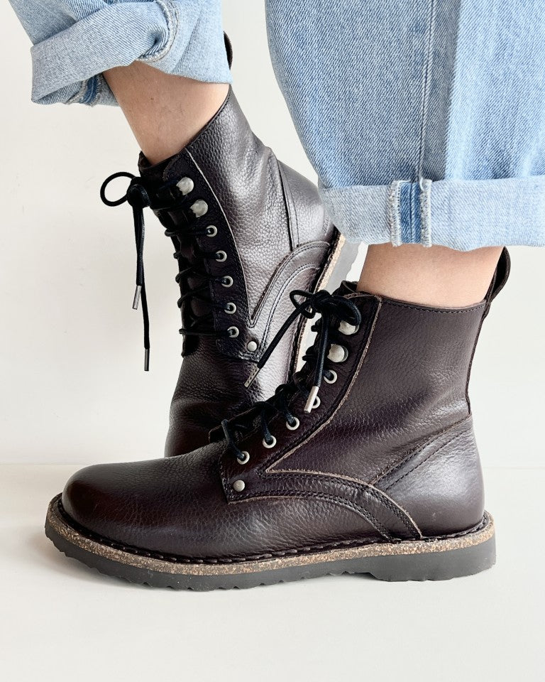 Stivaletti "Bryson" marroni in Pelle Martellata - Narrow Fit