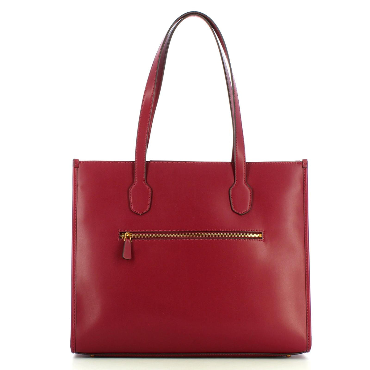 Shopper Guess "Silvana" merlot in simil pelle con tasca posteriore