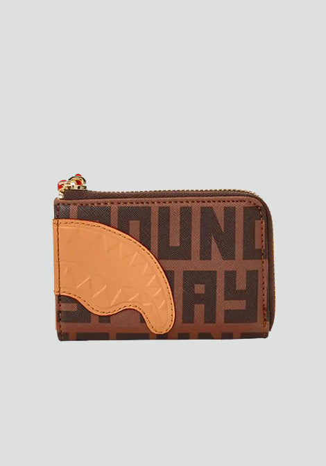 Portafoglio "Split Money Henney Wallet" Marrone con Dettaglio Shark