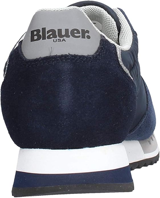 Sneakers "Queens01/TasNvy" Blu in Tessuto e Pelle Scamosciata