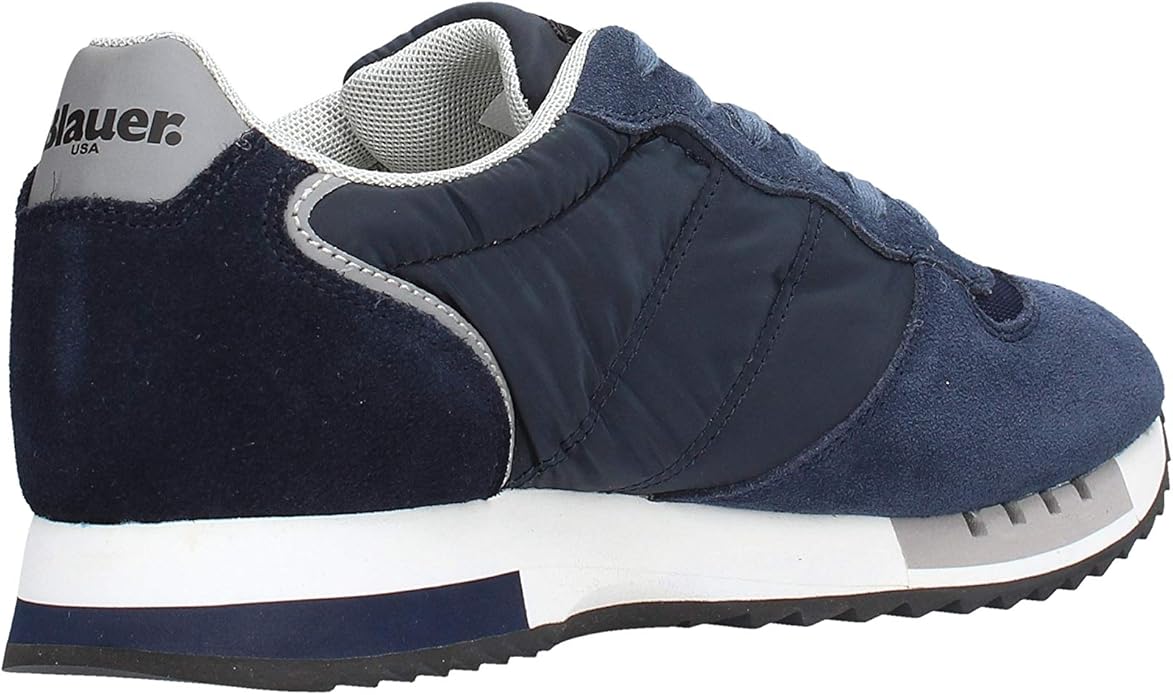 Sneakers "Queens01/TasNvy" Blu in Tessuto e Pelle Scamosciata