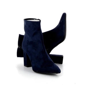 Stivaletto "Ralia" blu marino con Tacco 7 cm a Punta Sfilata