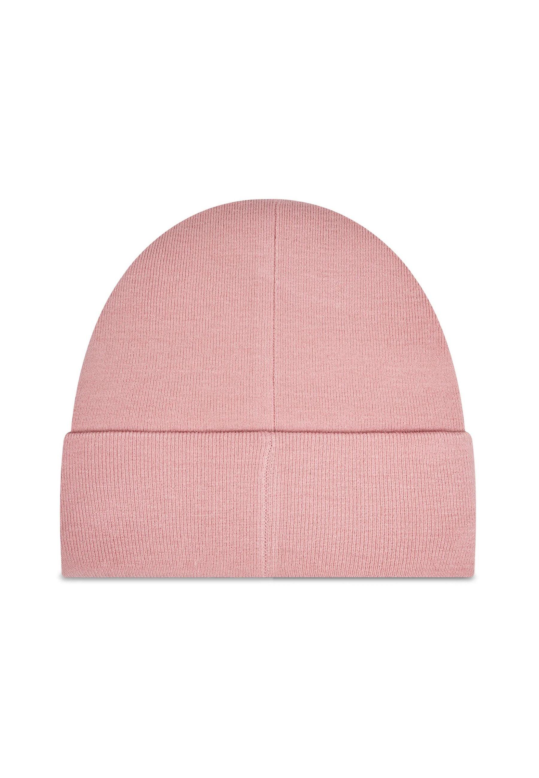 Berretto Guess Rosa Zephyr in Maglia con Logo Ricamato
