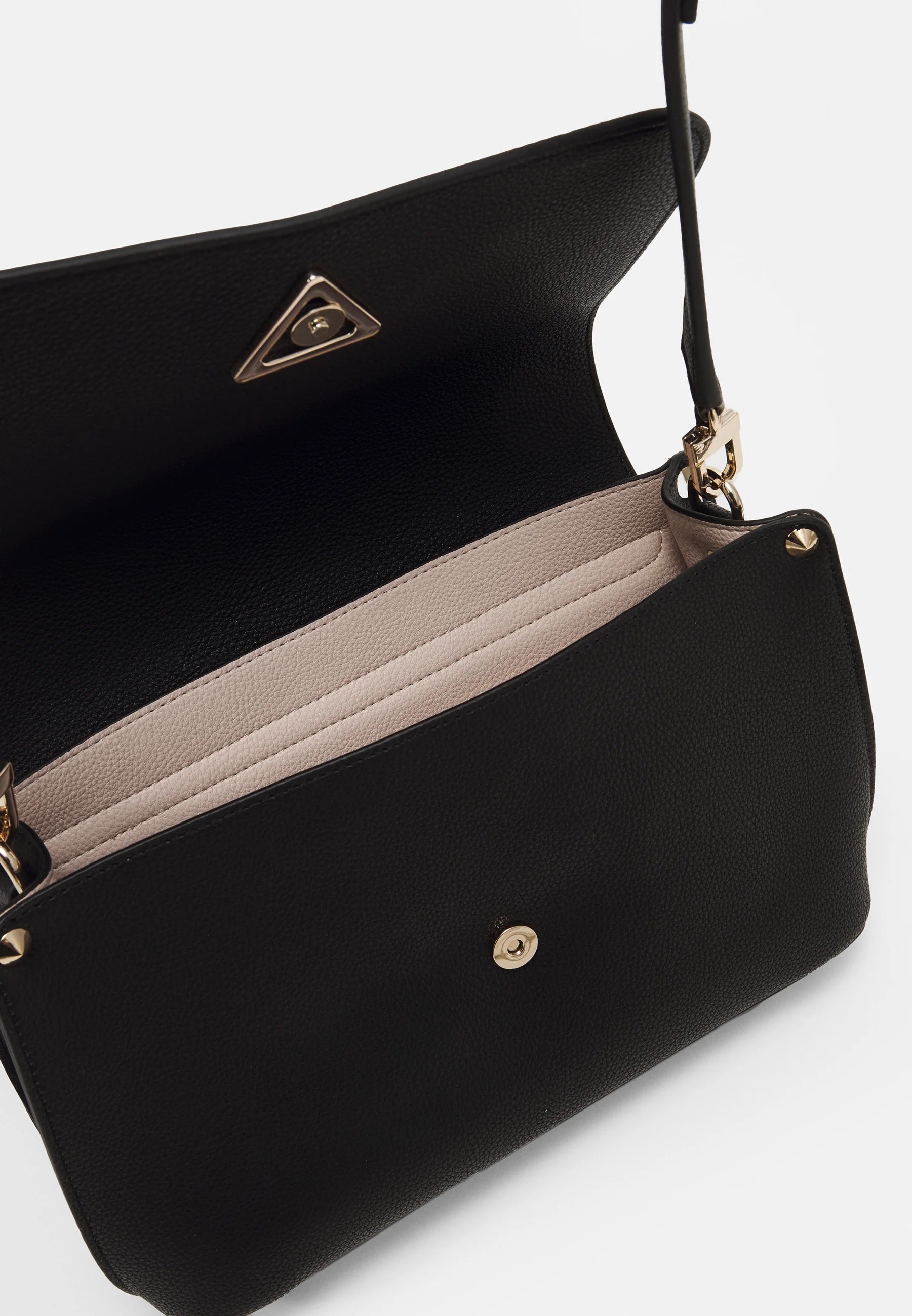 Borsa a Tracolla Guess "Meridian Flap" Nera in Similpelle