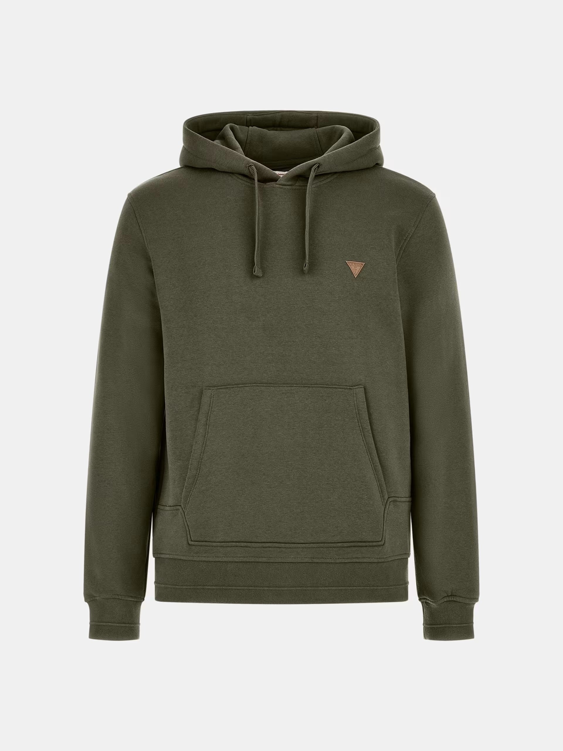 Felpa "Basic" Verde Scuro con Cappuccio e Tasca Frontale