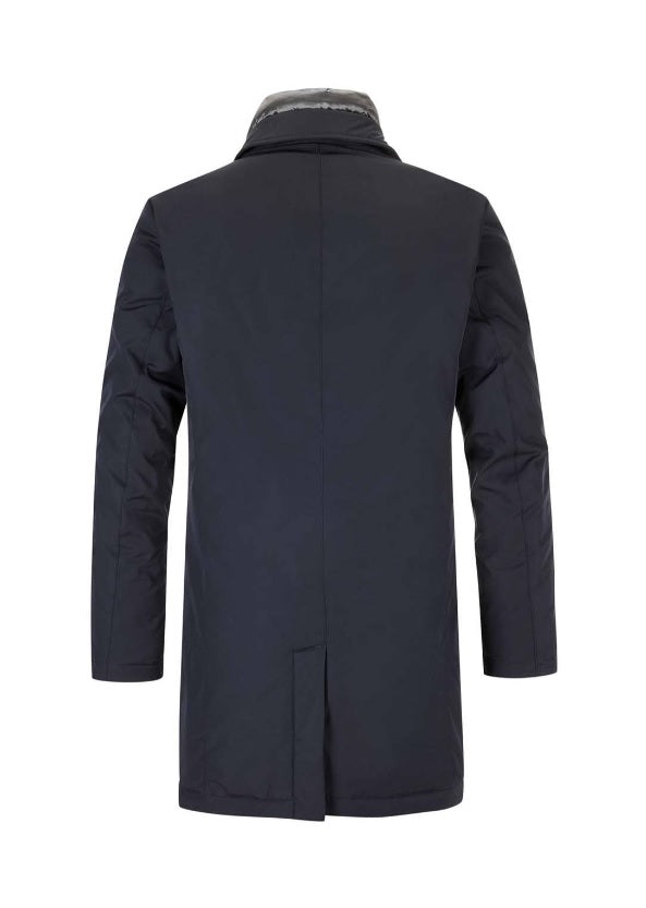 Parka "Cambridge" Blue in Microfibra con Gilet Trapuntato Rimovibile