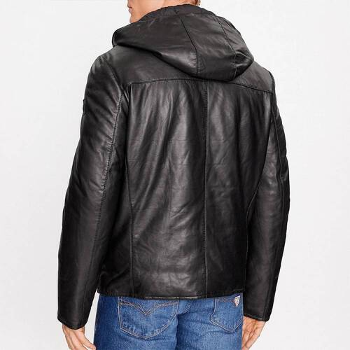 Giubbino Reversibile "Ramiro" Nero in Pelle di Agnello