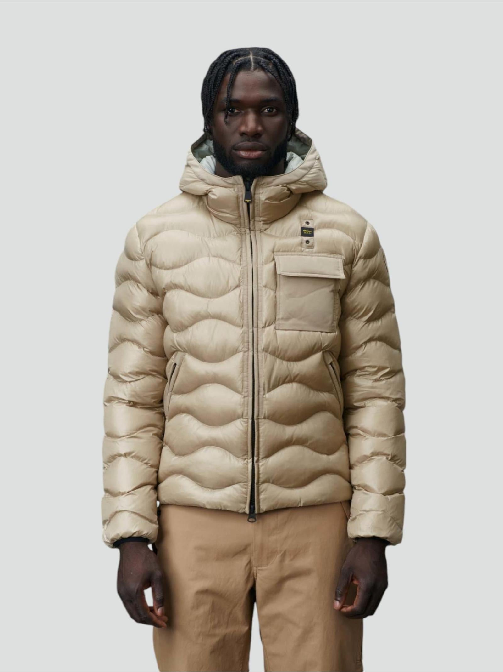 Piumino "Bryant" Beige e Taschino sul Petto