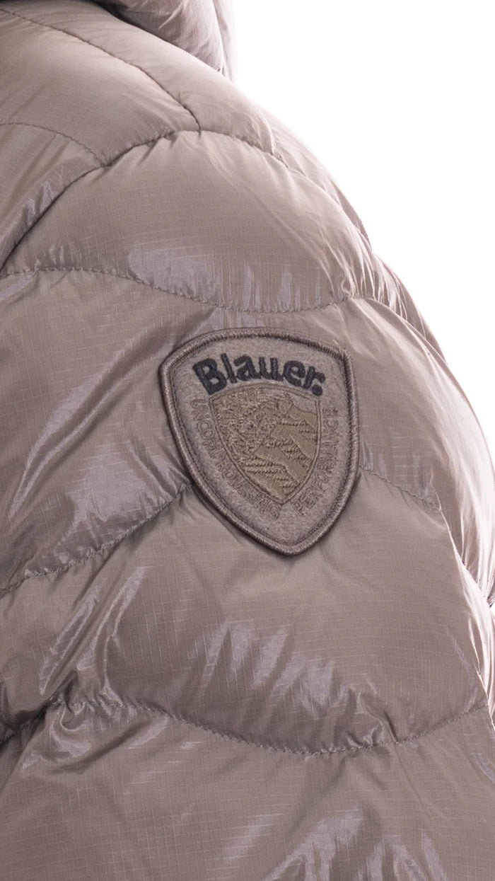 Piumino "Bryant" Color Pigna con Interno Beige e Taschino sul Petto