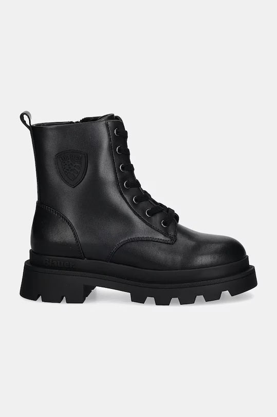 Stivali Donna "Kimmel" Neri in Pelle Stile Biker