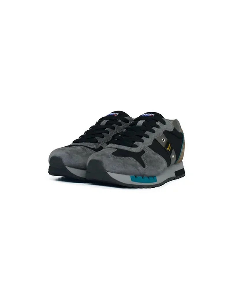 Sneakers Blauer Verde Militare con Dettagli Grigi e Marroni