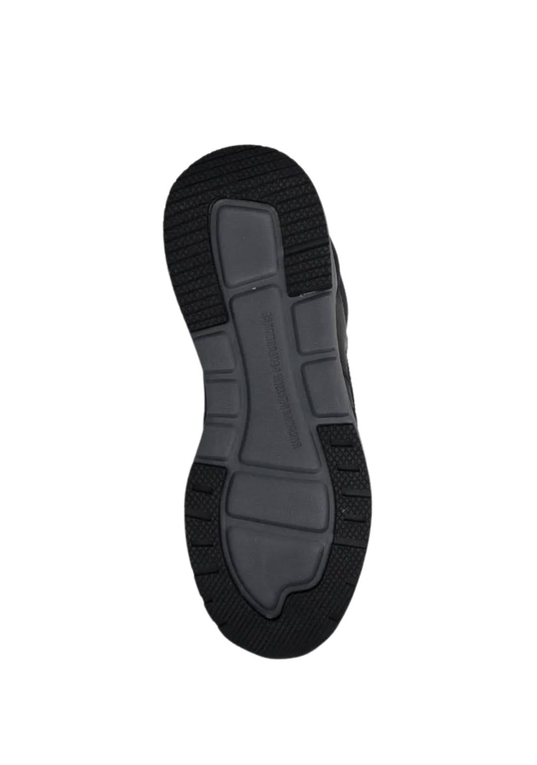 Sneakers Uomo "Ray" Nere in Pelle Scamosciata e Materiale Tecnico