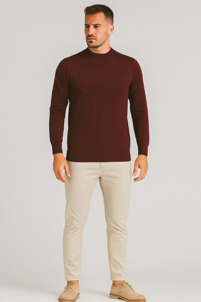 Maglia Bordeaux in Misto Viscosa Silk Touch