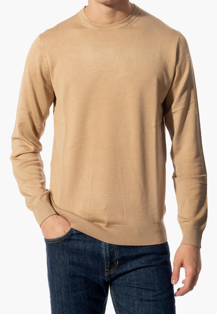 Maglia cammello in Misto Viscosa Silk Touch