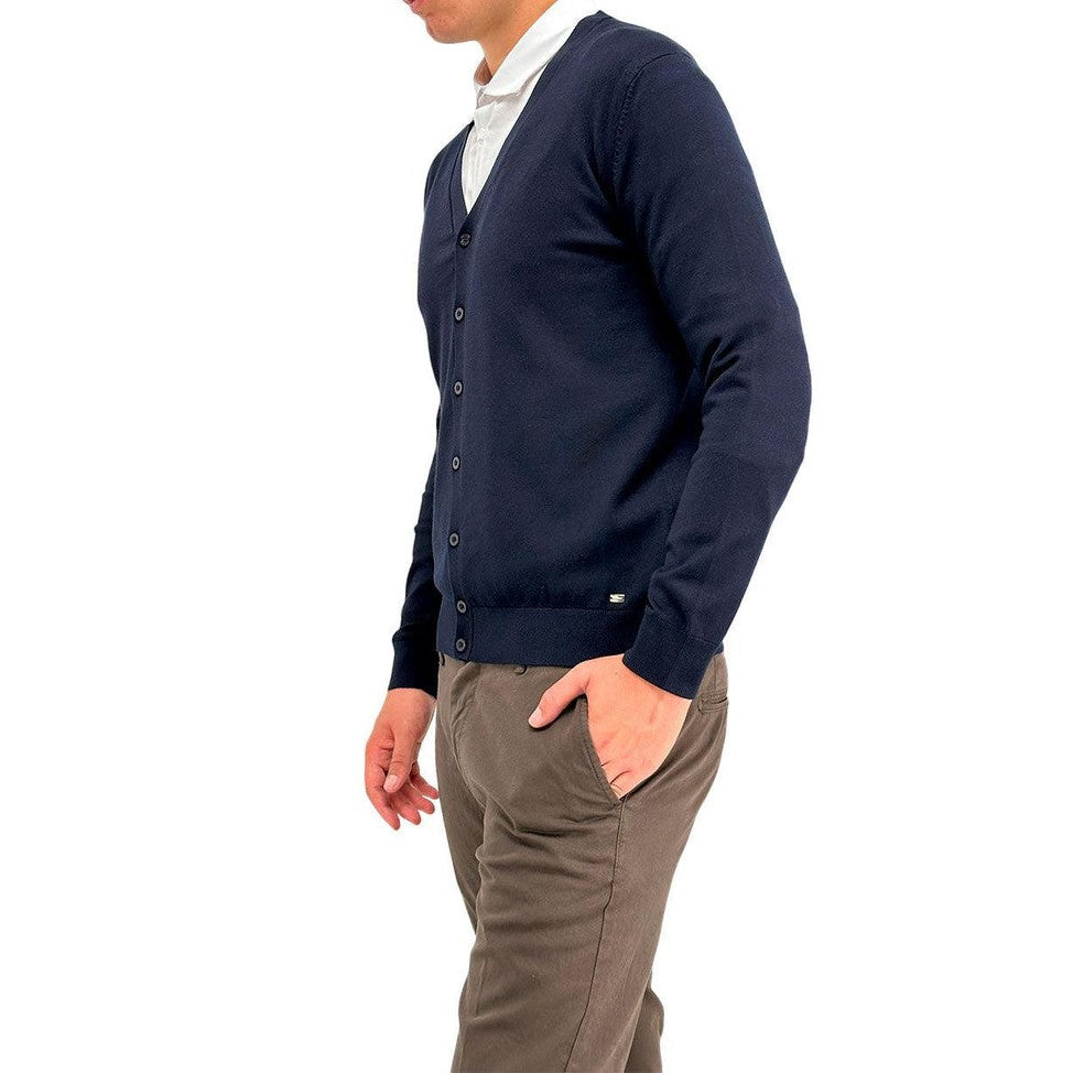 Cardigan Blu in Maglia Leggera