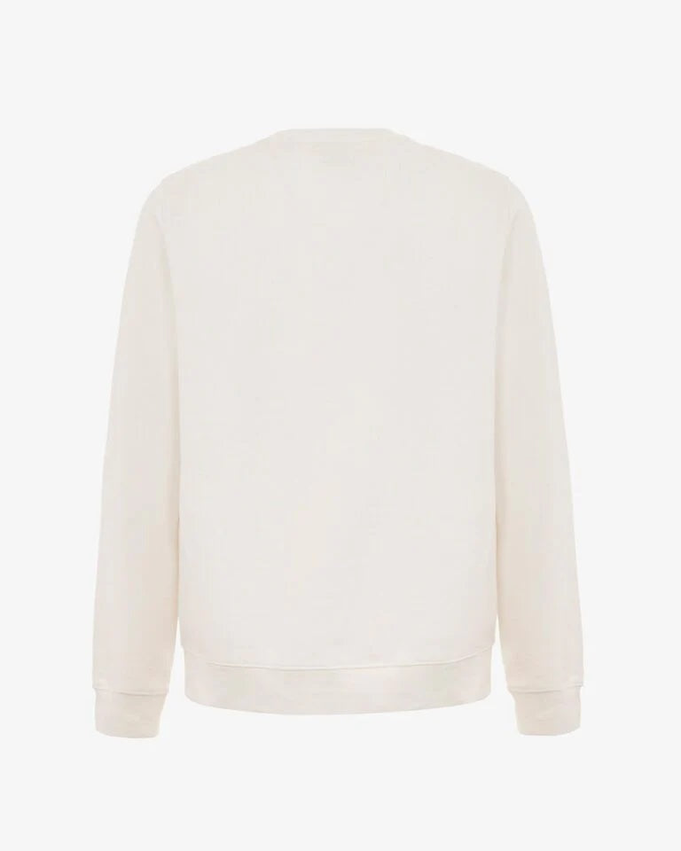 Felpa Girocollo Markup bianco con Patch Gommata sulla Manica