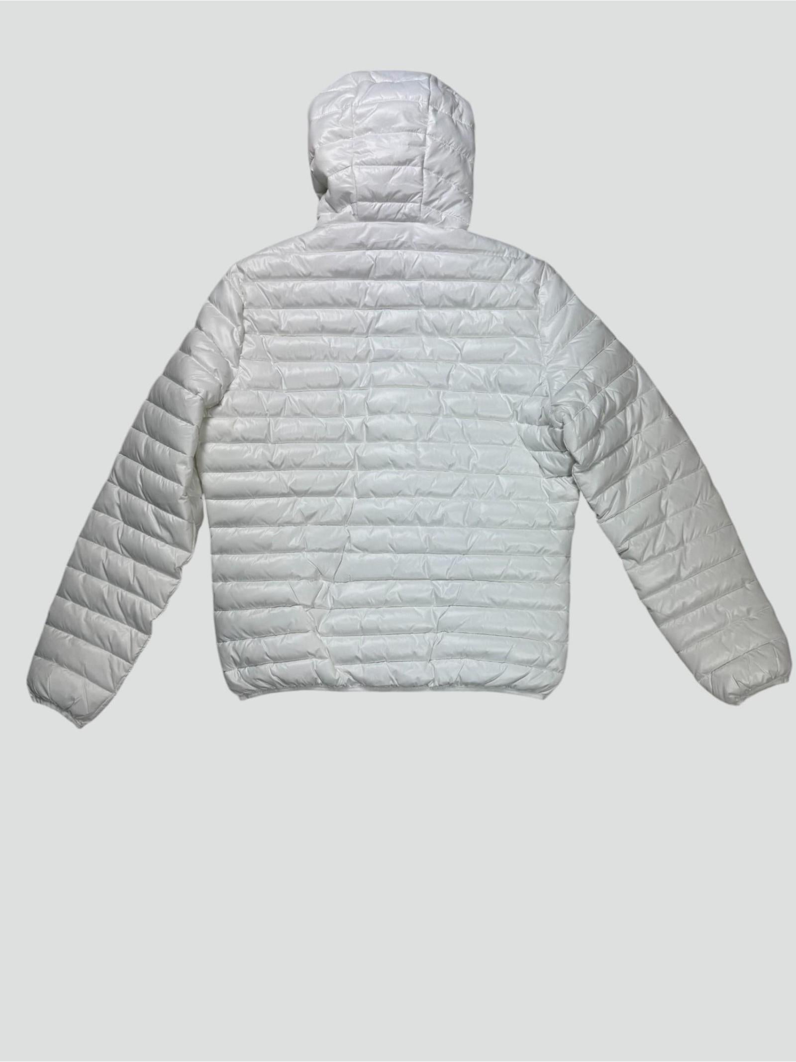Piumino bianco con Cappuccio in Nylon Superleggero