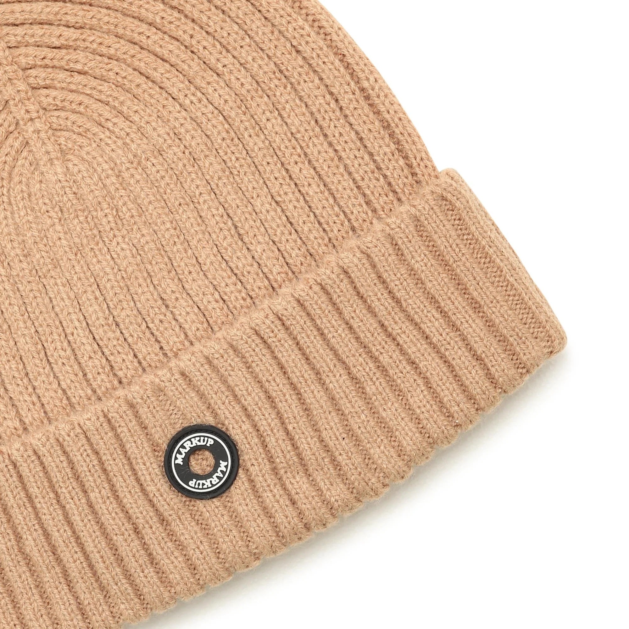 Cappello cammello in Maglia con logo Markup