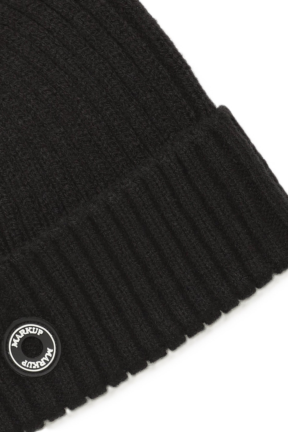 Cappello nero in Maglia con logo Markup