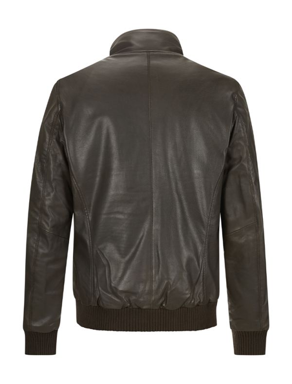 Giubbotto Bomber in Pelle "Halvar" moro in Nappa di Vitello