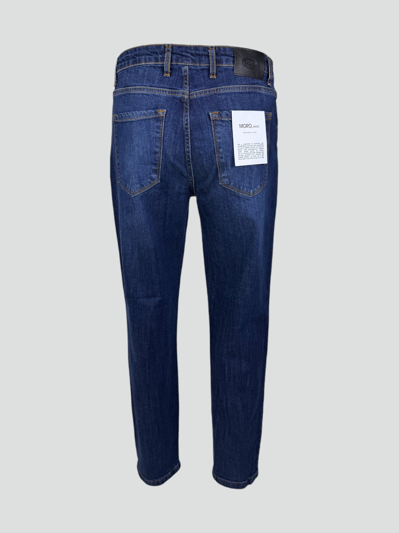 Jeans Uomo Moro Regular Fit 5 Tasche Denim Blu