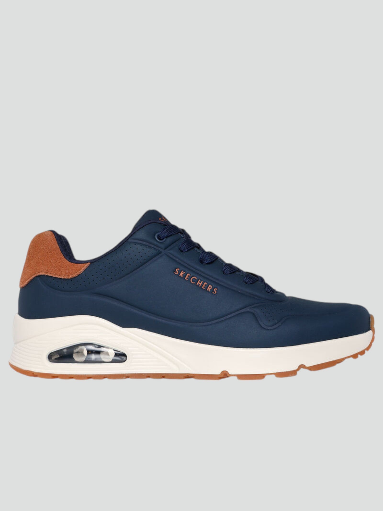 Sneakers "Uno Suited On Air" blu navy con Dettagli Scamosciati marroni
