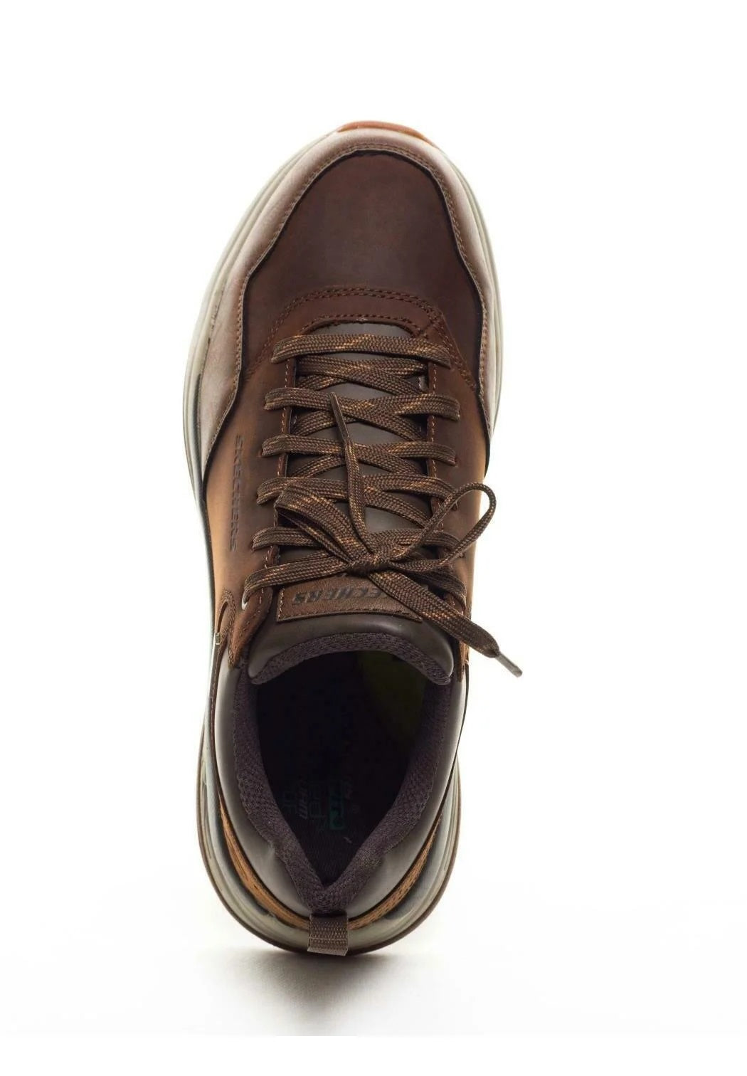 Sneakers "Benago" marrone in Pelle con Soletta Memory Foam®