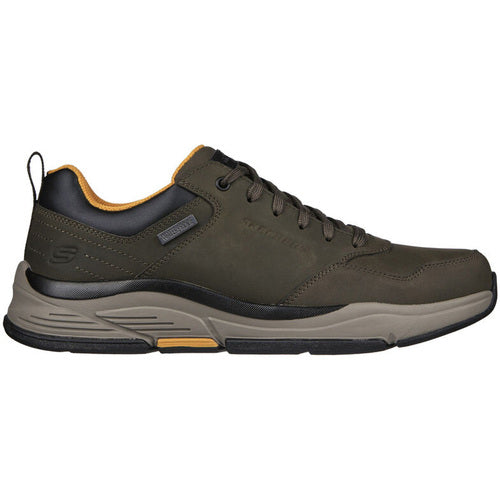 Sneakers "Benago" Oliva in Pelle con Soletta Memory Foam®