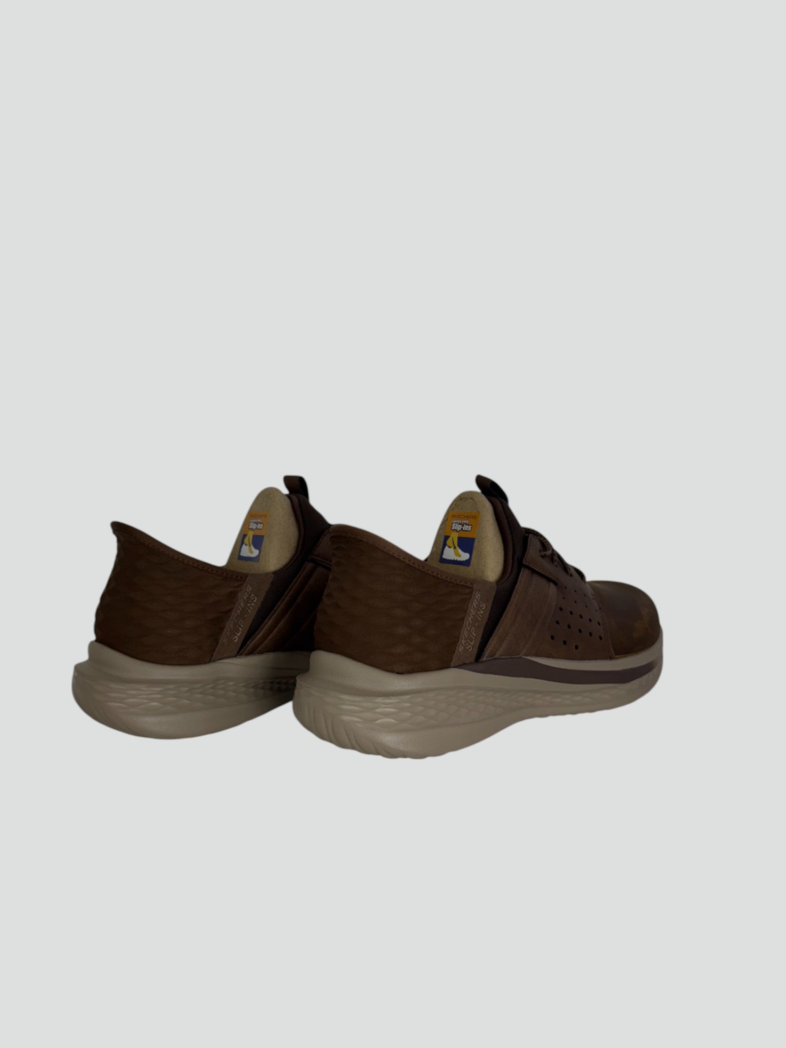 Sneakers "Slade - Zachary" Skechers Slip-ins marroni in Pelle