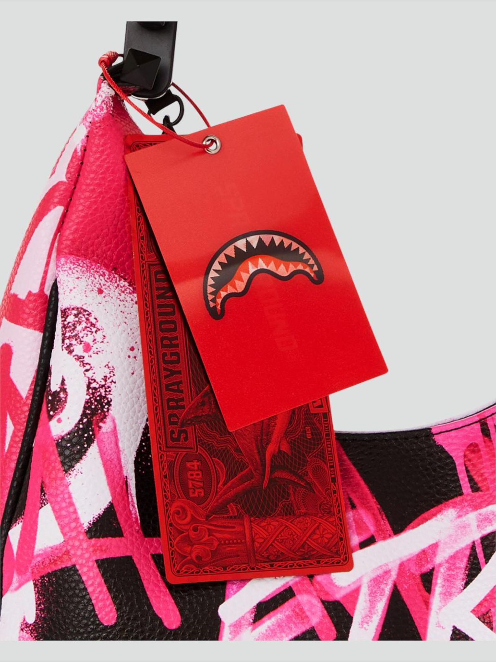 Borsa a Spalla "Pink Graff City Vice" con Stampa Graffiti Fucsia