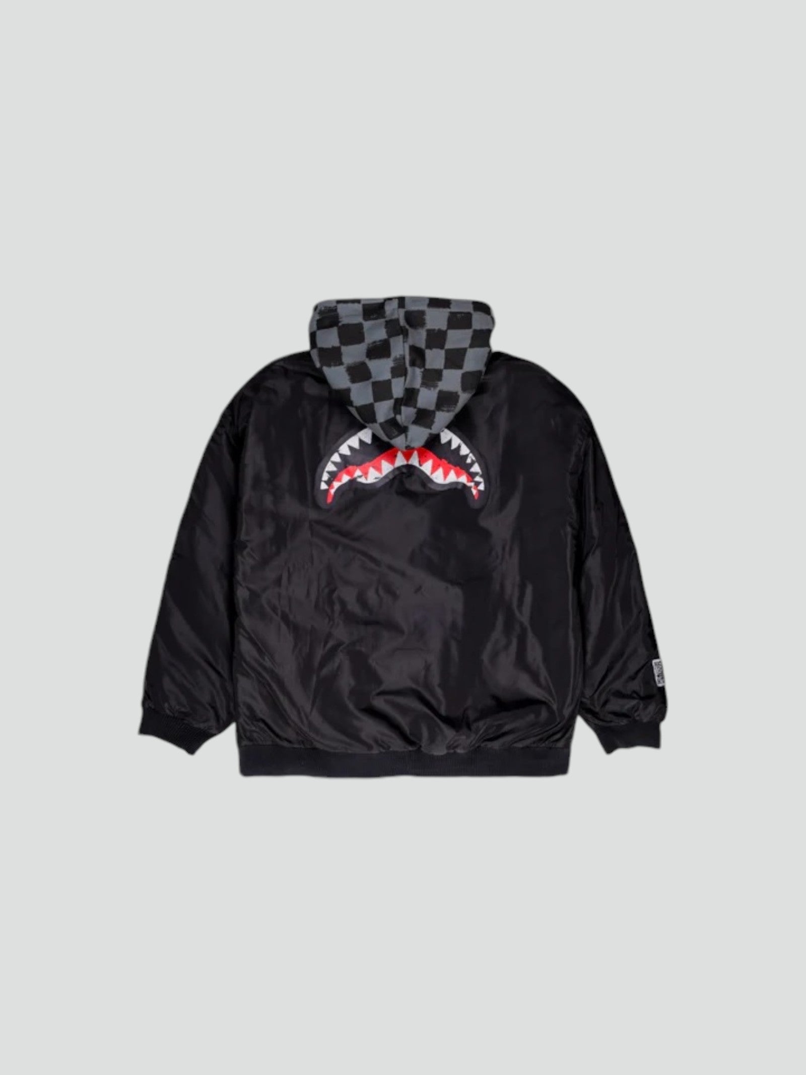 Bomber "Blind Side Grey SIP" con Cappuccio Double Layer Checkered