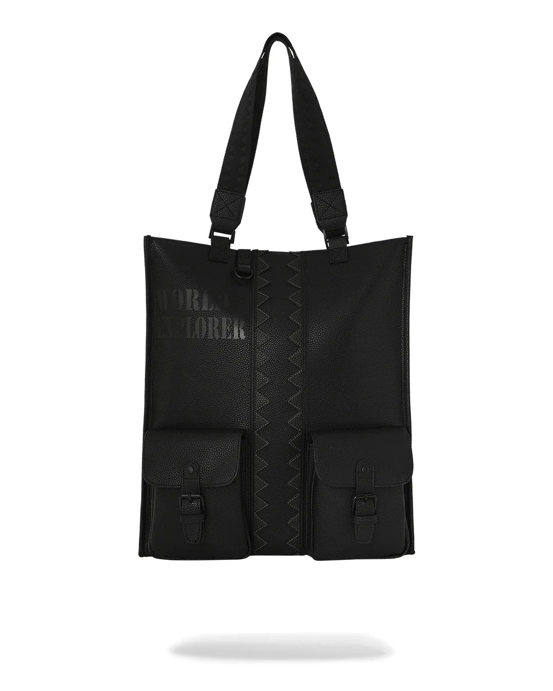 Borsa "Global Traveler Cargo Tote" Nera in Ecopelle con Tasche