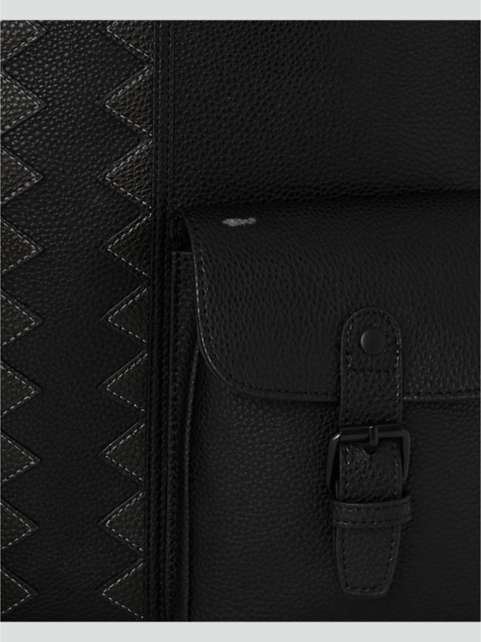 Borsa "Global Traveler Cargo Tote" Nera in Ecopelle con Tasche