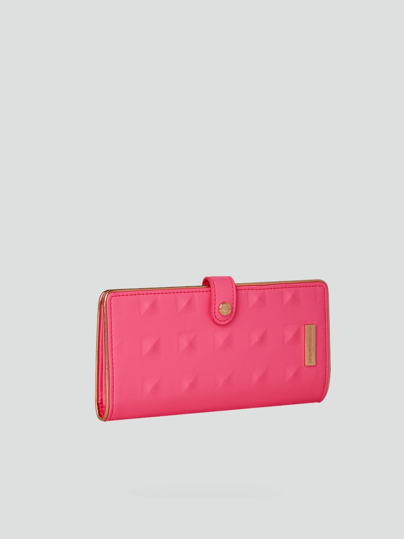 Portafoglio "Sorbet Stunna" Rosa a Libretto con Chiusura Snap