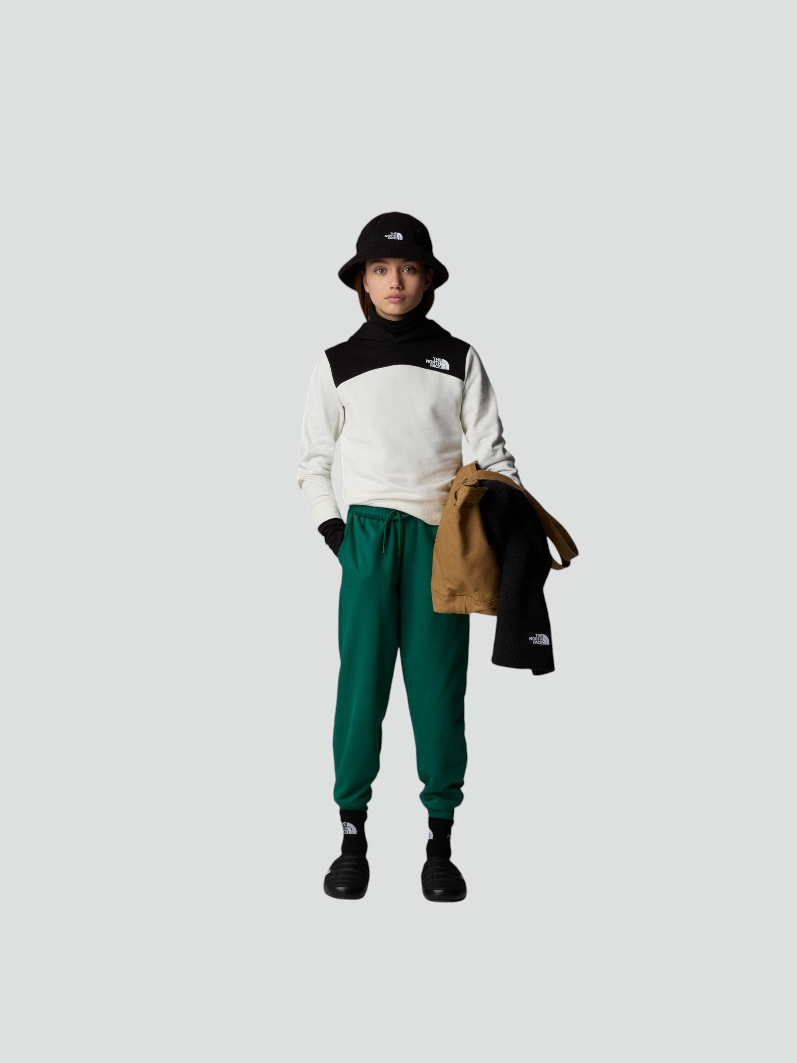 Felpa The North Face Nero e bianco con Cappuccio in Jersey