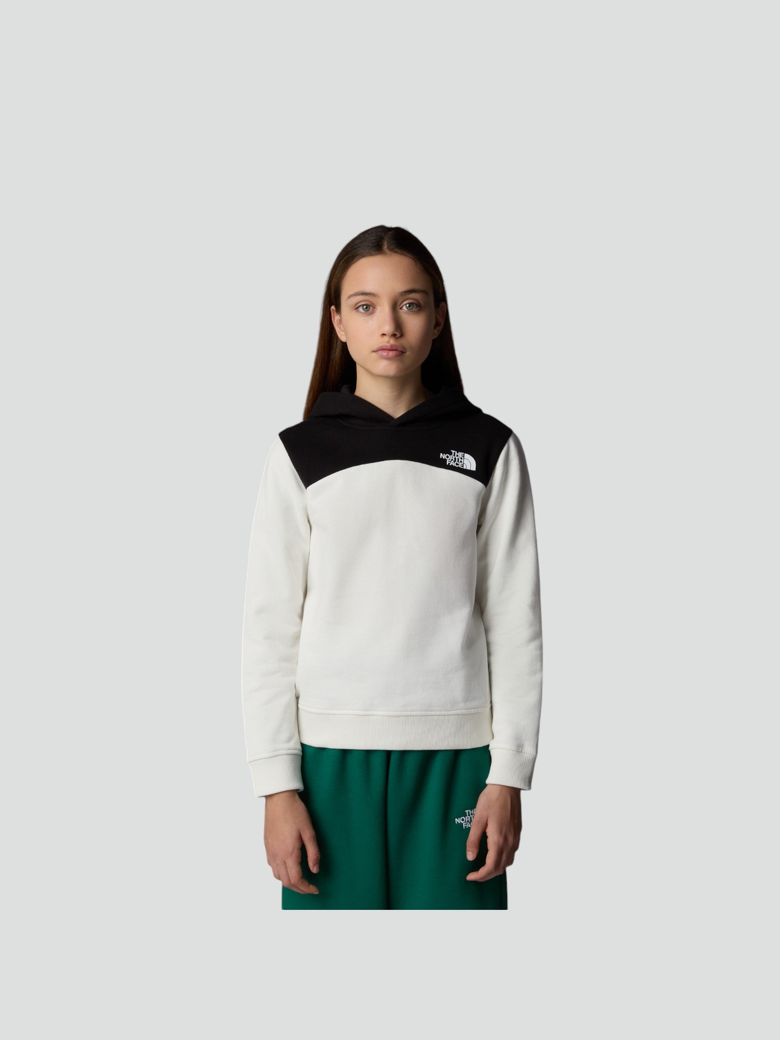 Felpa The North Face Nero e bianco con Cappuccio in Jersey