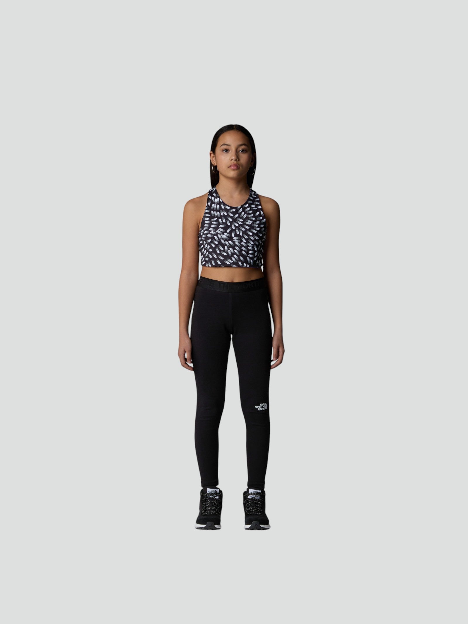 Leggings Neri The North Face con Fascia Elastica e Logo a Contrasto