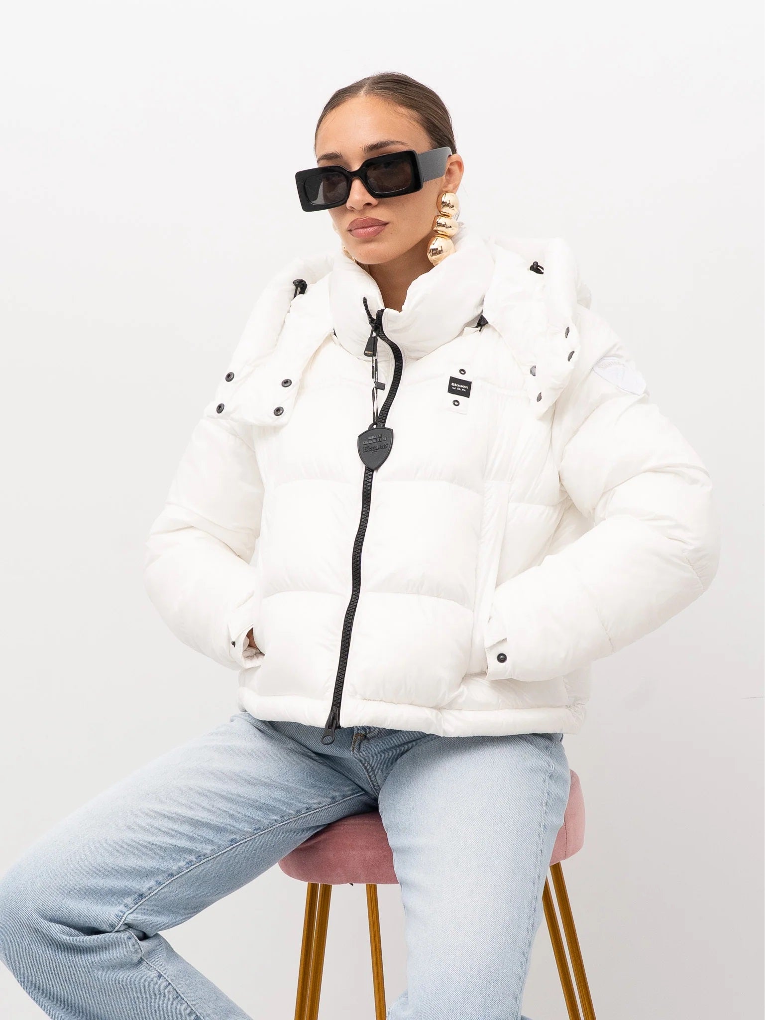 Piumino "Gloria" Bianco in Nylon con Imbottitura Sorona® Aura