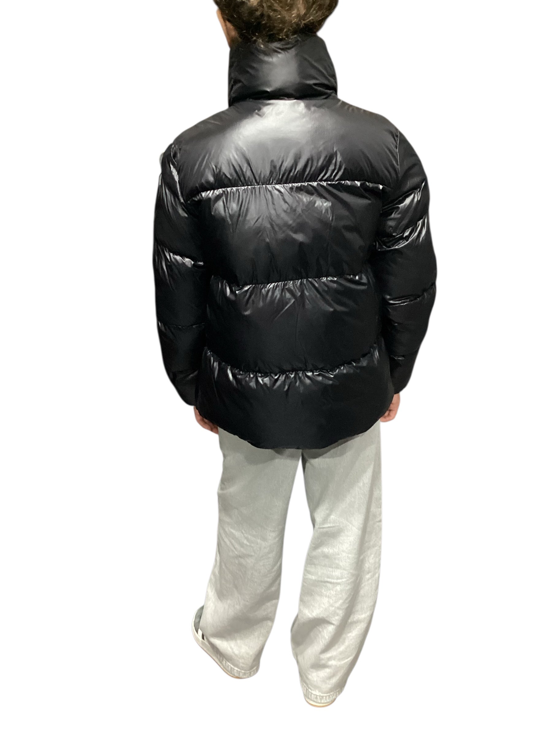 Piumino bambina "Pingree Junior" nero con Cappuccio e Tasche Zip