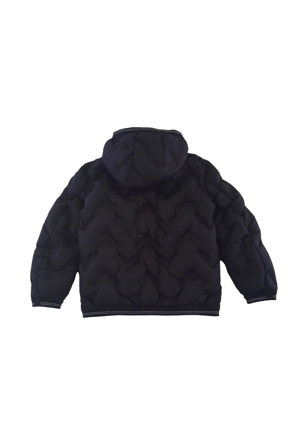 Piumino "Pier Junior" Nero con Interno Tabacco